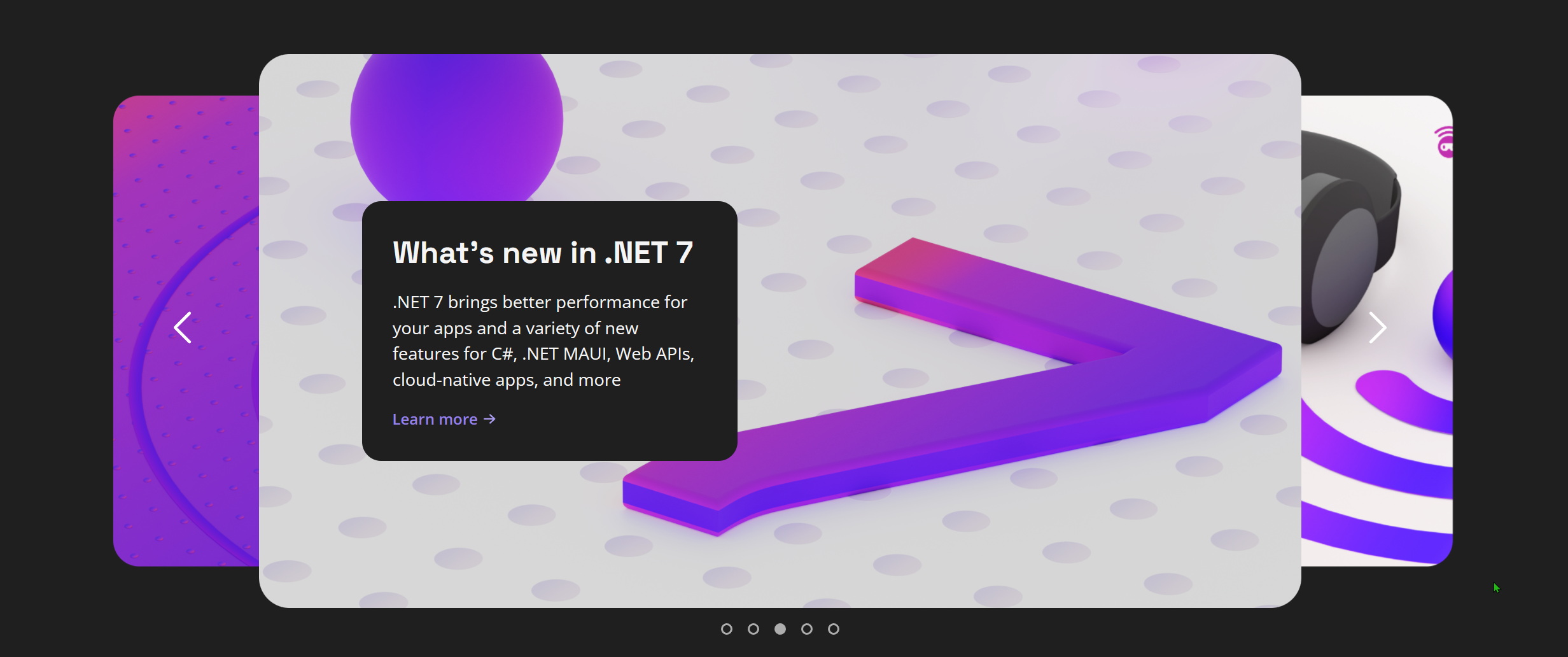 Dot Net 7 image from Microsoft