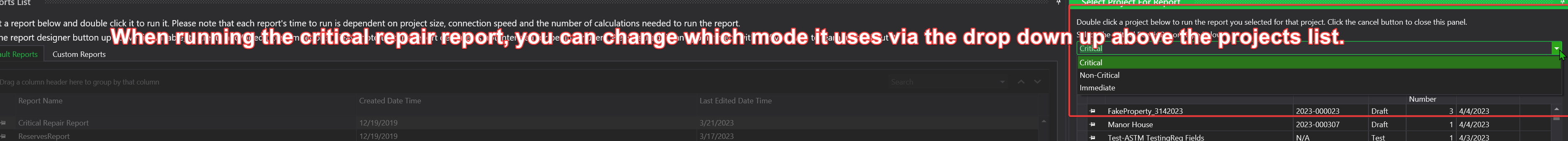 Versa Reports - Toggle Critical Status