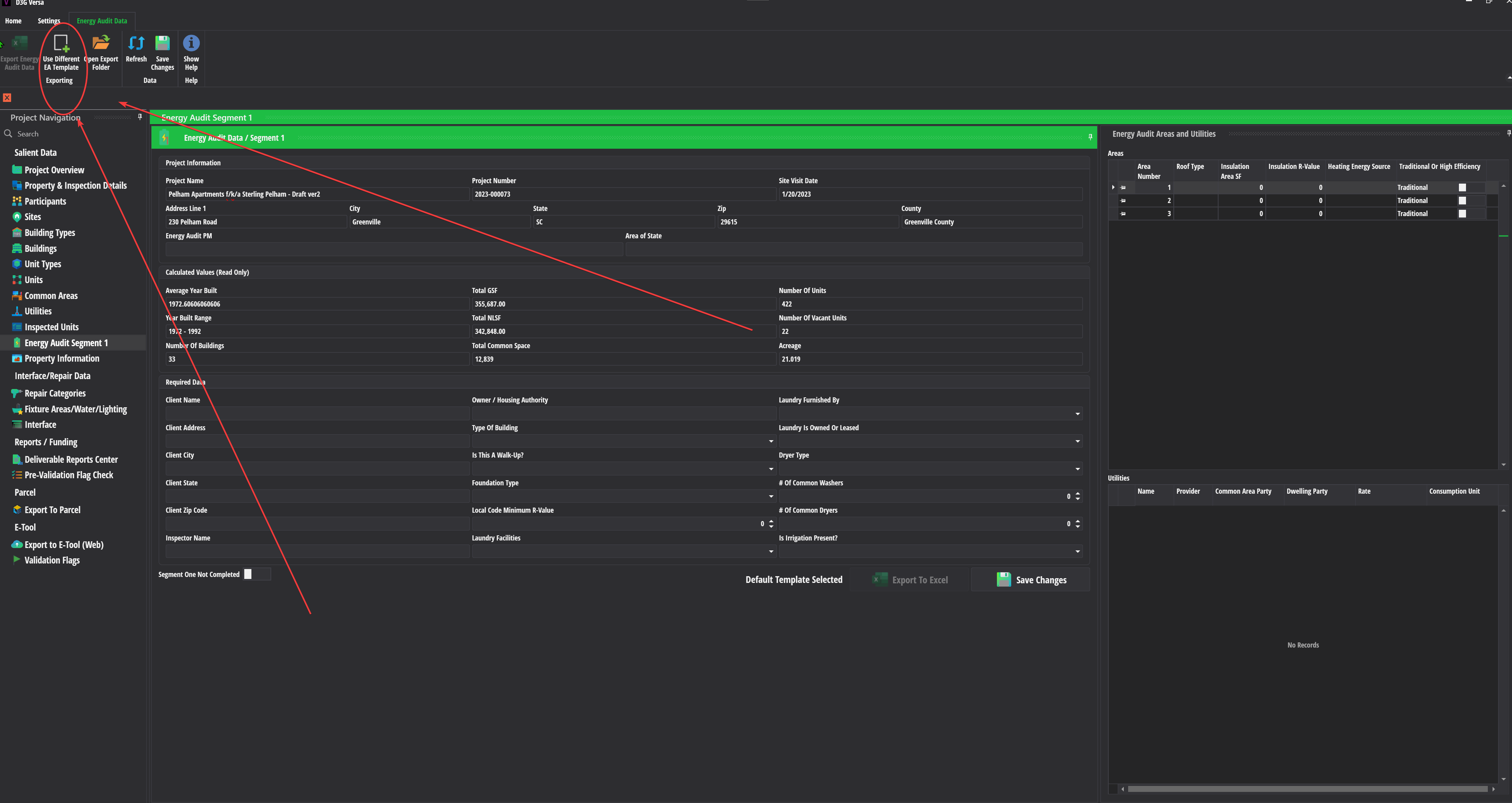 Use the new "Use Different EA Template" button to select a custom EA template